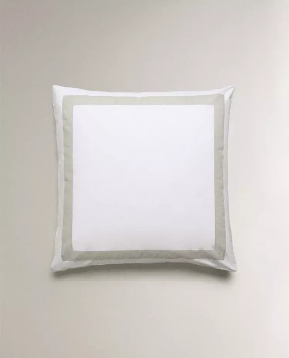 ZARA HOME НАВОЛОЧКА ИЗ ХЛОПКА С КАЙМОЙ, БЕЛЫЙ
