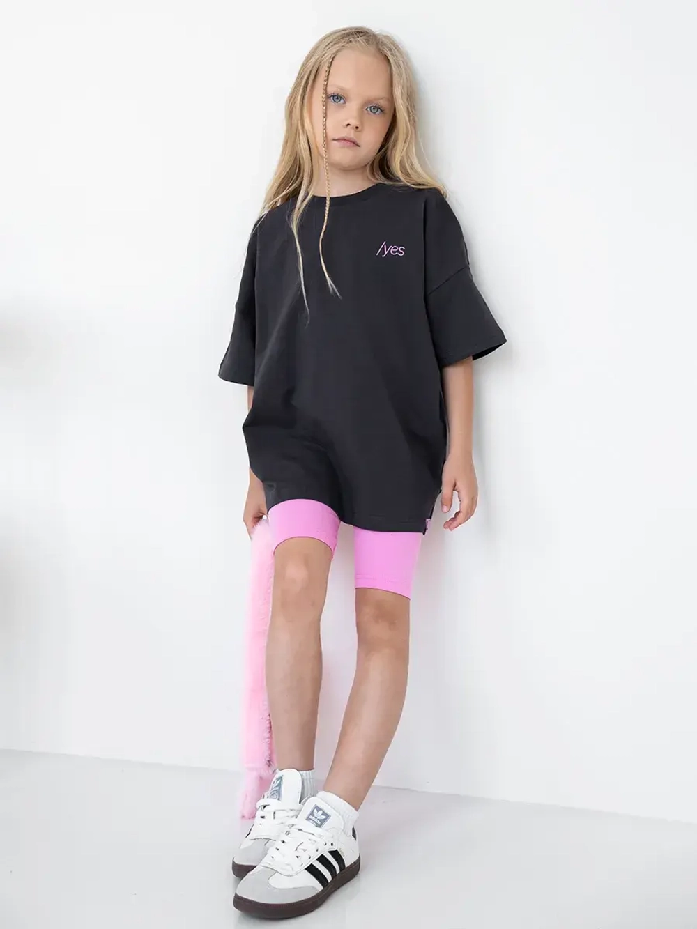 Летний костюм для девочки с велосипедками