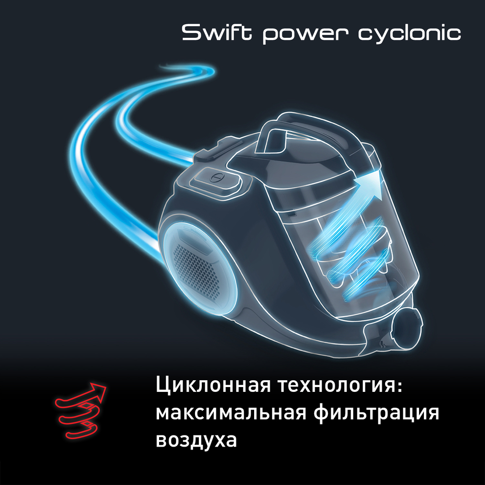 Пылесос с контейнером Tefal Swift Power Cyclonic TW2947EA