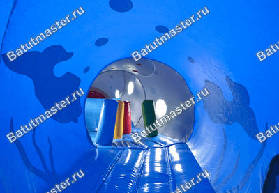 Коммерческий надувной батут "Тоннель акула"