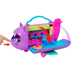 Polly Pocket - Кошка-самолет с двумя куклами + аксессуары HWP19 / артикул   HWP19  / GTIN 194735217779