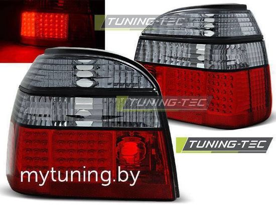 Задние фонари VW Golf 3 red smoke led