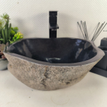 Каменная раковина из речного камня RS-04986 (38*33*15) 0855 из натурального камня