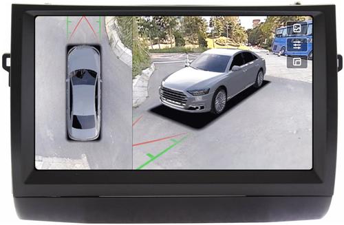 Магнитола для Toyota Prius 20 2003-2011 (вниз, без JBL) - FarCar BX9-360-9613F1L монитор 9.5" 2K QLED на Android 13, Быстрая, CarPlay, 4G SIM-слот, 4 камеры в комплекте