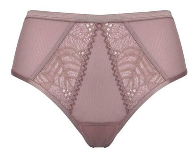 Трусики-слипы Denver из эластичного кружевного полотна и сетки (Размер: 44) (Цвет: кофейный)