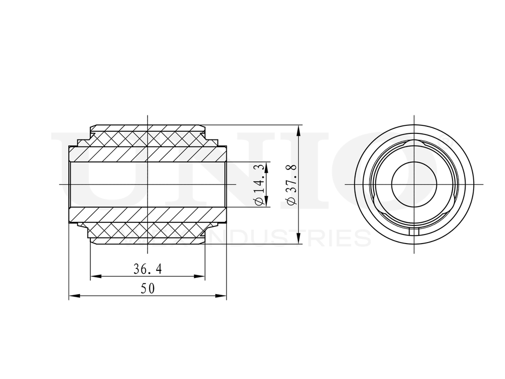 Сайлентблок заднего верхнего поперечного рычага UNIO RMP-20706
