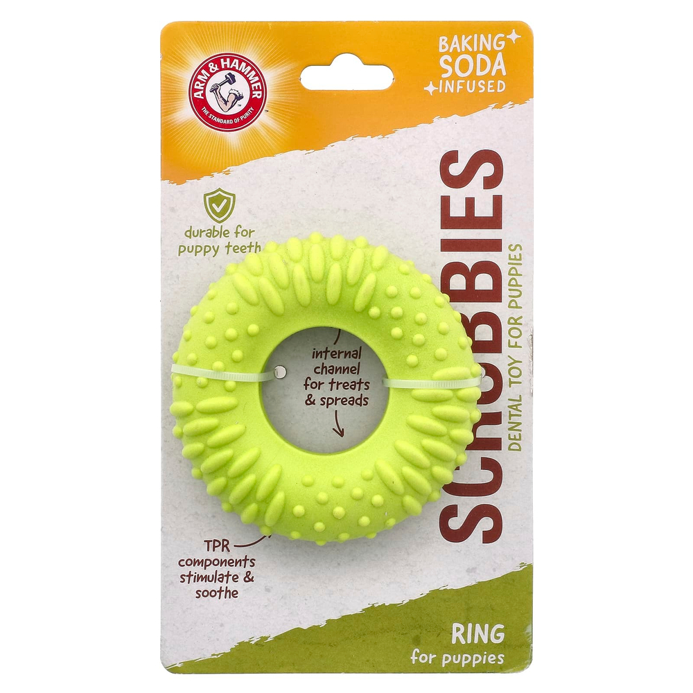Arm & Hammer, Scrubbies, стоматологическая игрушка для щенков, кольцо, 1 игрушка