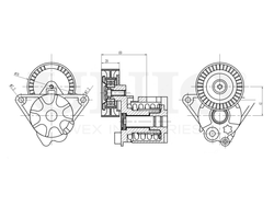 Ролик с натяжителем приводного ремня UNIO TNS-10178