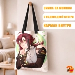 Сумка шоппер с принтом Genshin Impact