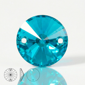Пришивные стеклянные стразы (Aquamarine) Rivoli