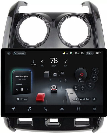 Магнитола для Renault Duster 1 2015-2020, Lada Largus 2021+ (без мультируля, рамка большая глянец) - Teyes CC4-PRO монитор 13" 2K QLED на Android 13, Snapdragon 778G, 8+128, AI, CarPlay, DSP, 4G SIM-слот
