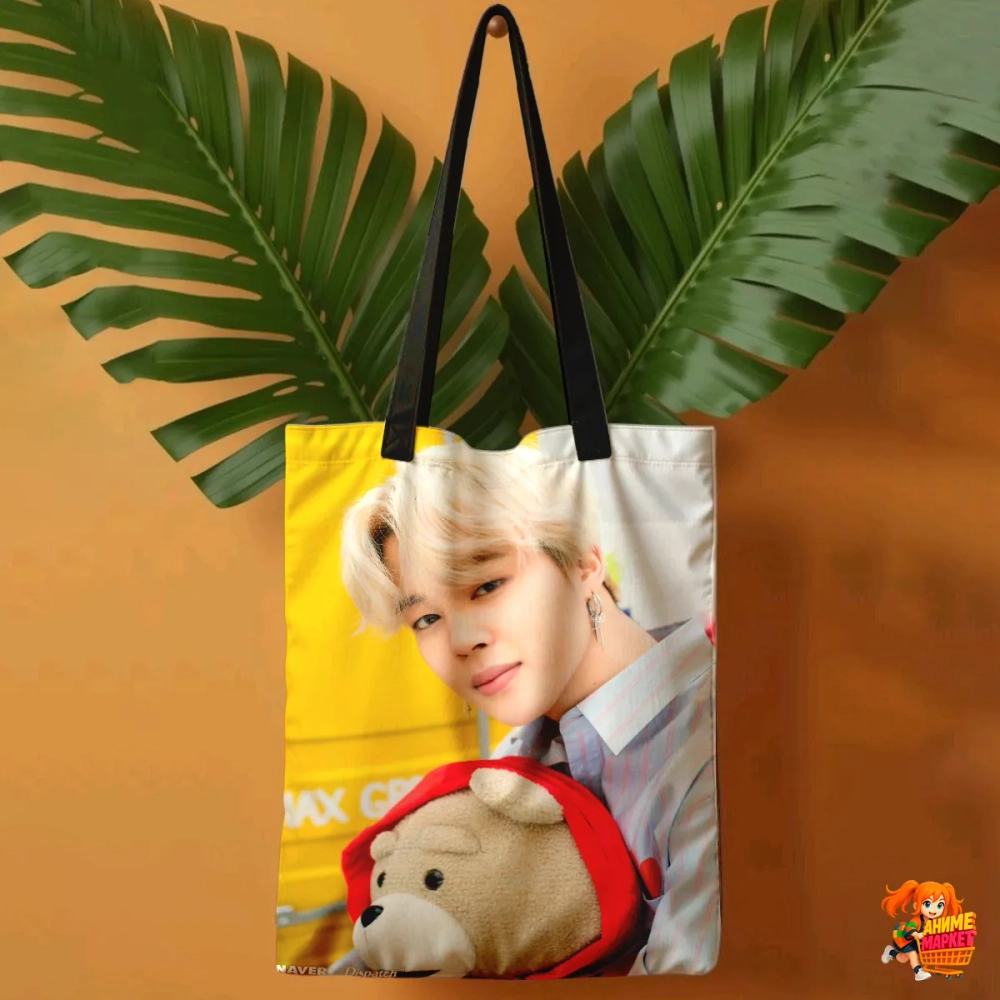 Сумка шоппер с принтом BTS