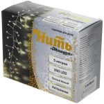 Гирлянда для дома 5,0 м 350 ламп LED «Мишура», IP-40, Теплый белый