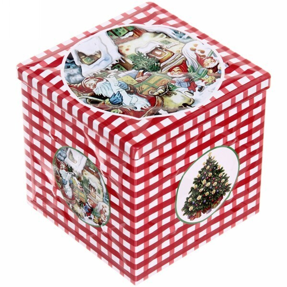 Банка жестяная 9*9*9см «Гномики»