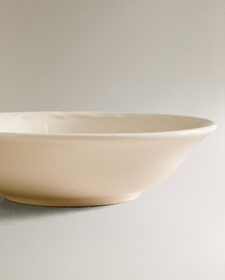 Zara Home миска из фаянса, цвет бежевый, 18.5 см