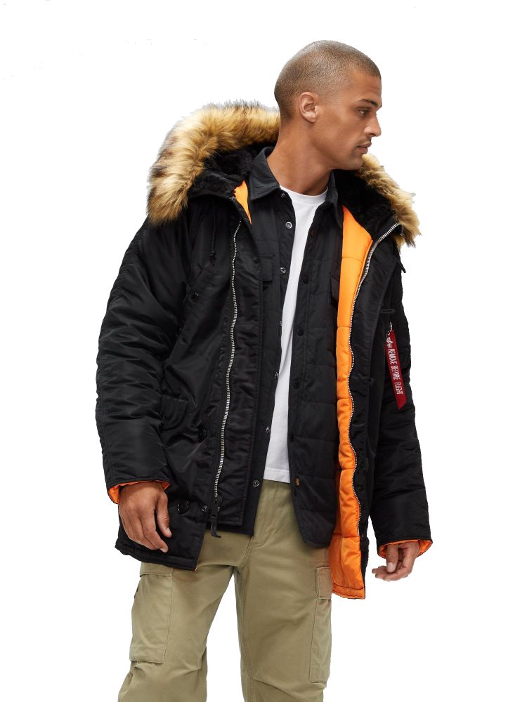 Аляска Alpha Industries N-3B Slim Fit Gen 2 (Black/Orange)