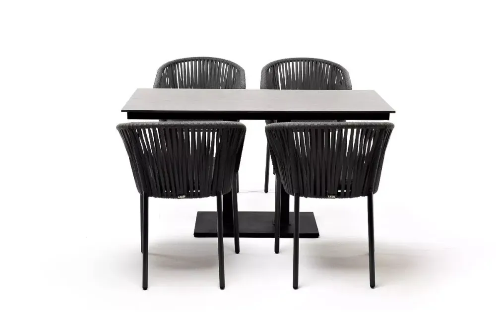 "Каффе Дабл" обеденная группа на 4 персоны, цвет "серый гранит"