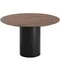 Стол обеденный Type D 120 см основание D 43 см (орех/черный)