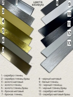 Алюминиевая полоса декоративный молдинг DIELE 30х1,5мм серебро/глянец 2,7м.