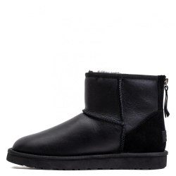 UGG Mens Classic Mini Zip Metallic Black