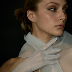 Перчатки средник с декором