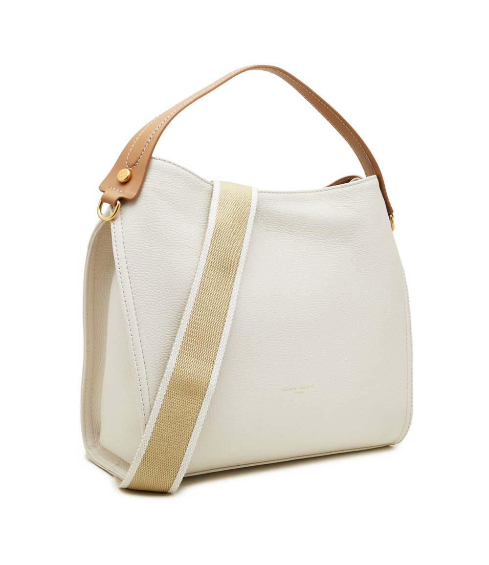 Кожаная сумка-шопер GIANNI CHIARINI - кремовый (BS 10641 GRN-PL)