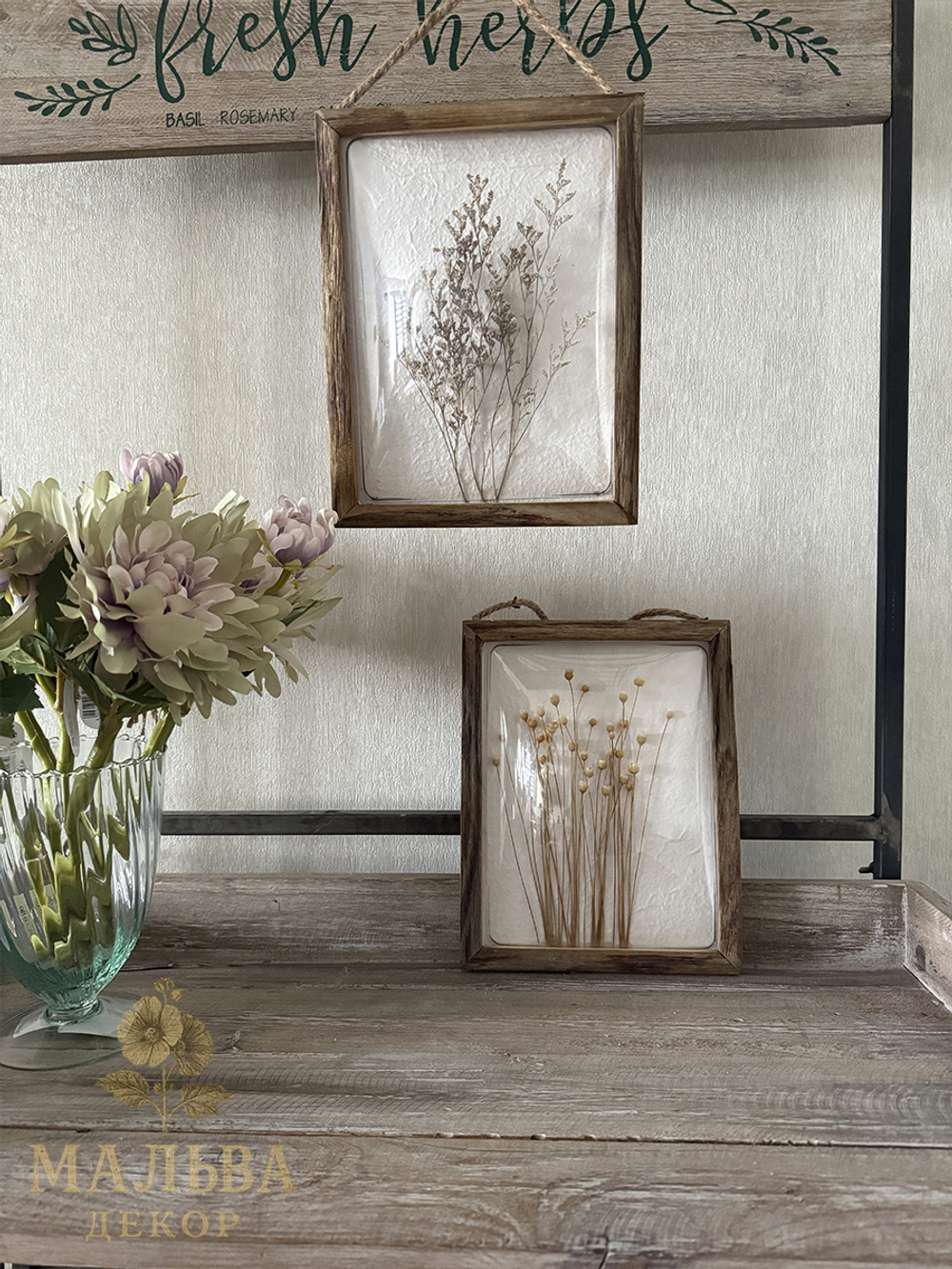 Панно для декора стены "Ботаника" в ассортименте 19x6,5x25см от J-LINE