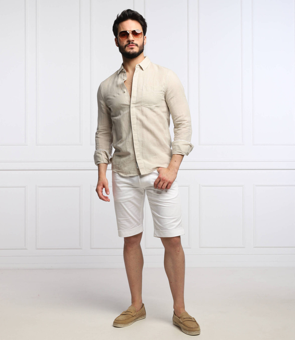 льняная рубашка Calvin Klein - бежевый(K10K108664)