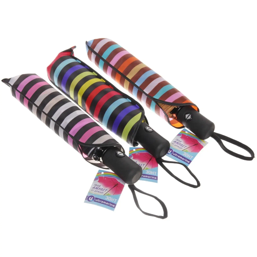 New Зонт женский автомат «Ultramarine - Антэра», микс 6 цветов, 8 спиц, d-108см, длина в слож. виде 28см