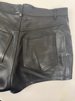 Шорты кожаные Saint Laurent