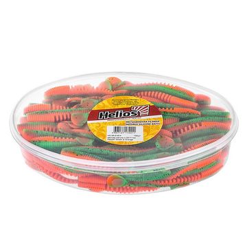 Виброхвост несъедоб. Varuna 4,33'/11см Pepper Green & Orange 100шт. (HS-35-018-N) Helios
