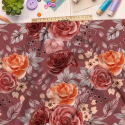 Ткань блэкаут однотонные розы