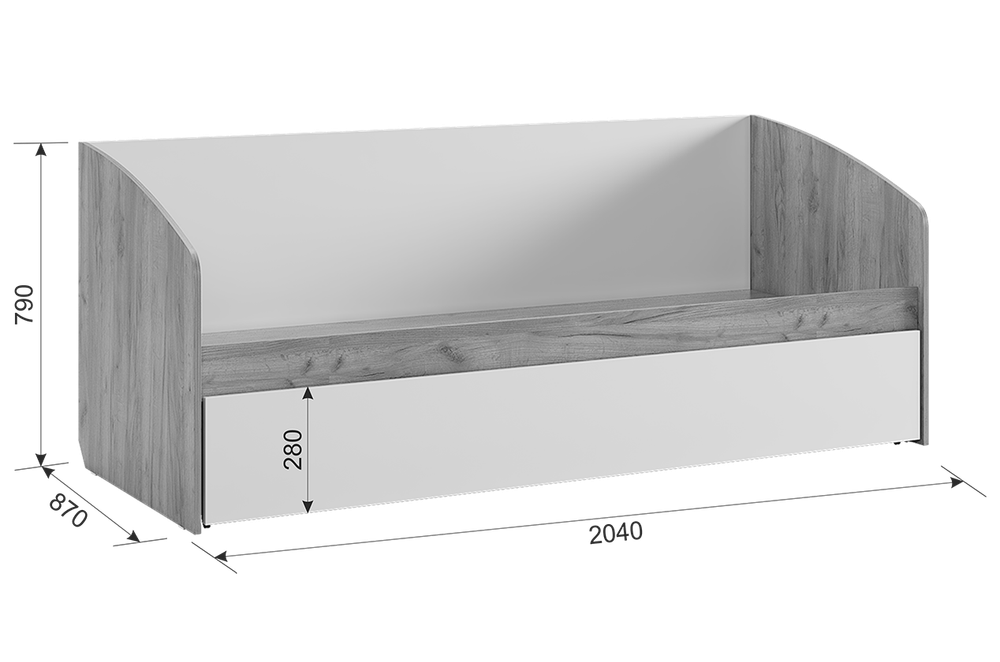 Набор детской мебели Форсаж К2 (дуб крафт золотой/белый)