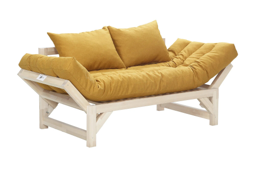Диван кушетка Элиза, рогожка, жёлтый