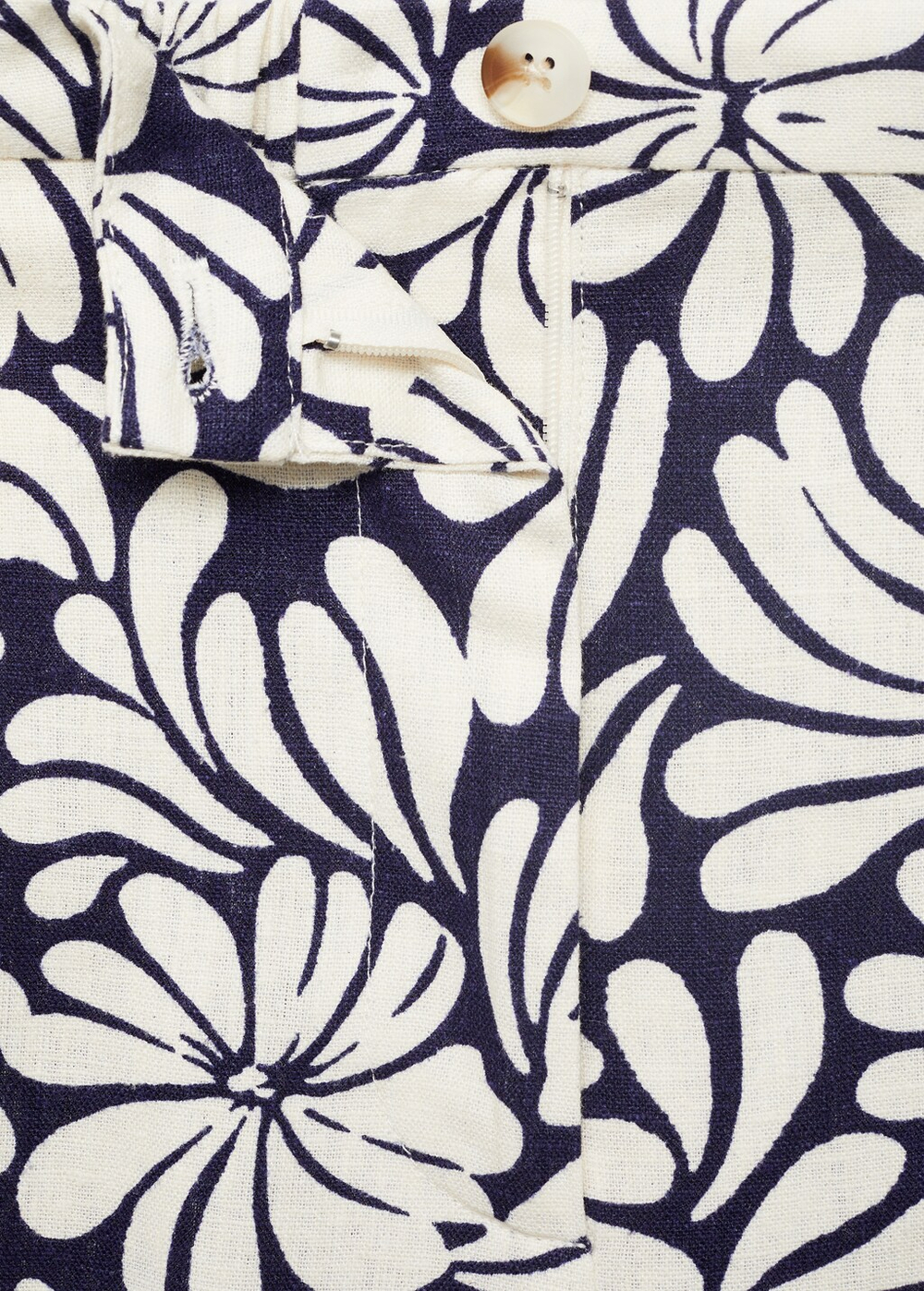 Льняные брюки с цветами