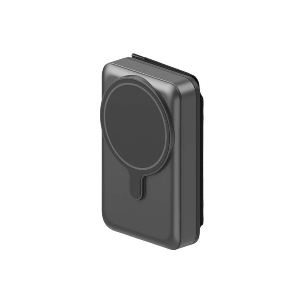 Внешний аккумулятор MagSafe и магнитный чехол-бумажник Energea MagWallet Cash 10K (10000 мА·ч) Беспроводная зарядка: Qi 15 Вт. Проводная зарядка: USB-C. Есть LED-индикация и поддержка PD. Энергоёмкость — 38,5 Вт·ч. Максимальная выходная мощность — 20 Вт.