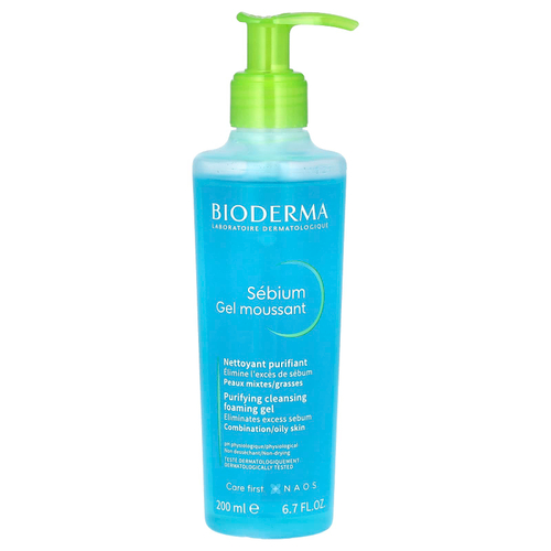 Bioderma, Sebium, очищающая гель-пенка для умывания, 200 мл (6,7 жидк. унции)