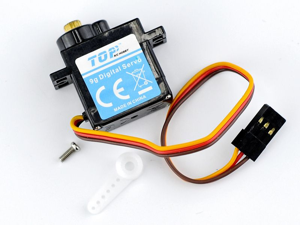 Сервомашинка Top RC 9g для планера Lightning V1, V2, руль высоты, 150мм, надежная и легкая, идеальна для моделирования
