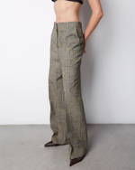 Брюки из шелка и вискозы Боттега Венета желтый/синий