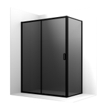 Душевое ограждение Ambassador Forsa 17022220ABB-100ABB (140х100х200) прямоугольник,черный,стекло тонированное,раздвижная,2 места