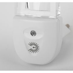 Ночник - светильник светодиодный ЭРА NN-618-LS-W в розетку с датчиком освещенности белый