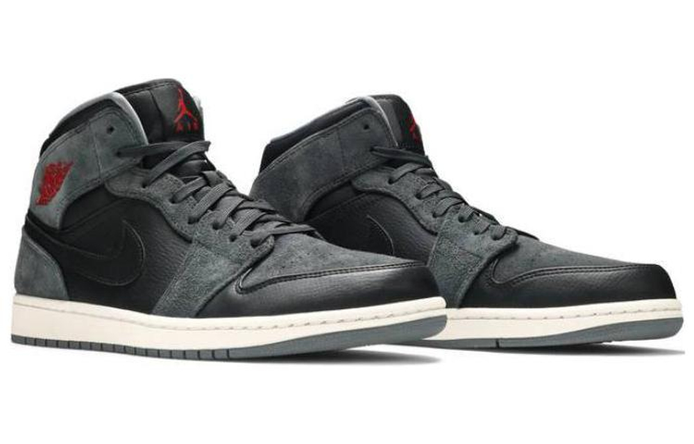 Jordan 1 Retro Mid Black Gym Red Anthracite