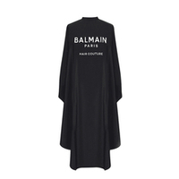 Balmain Hair Couture Черный пеньюар золотые пуговицы Luxury Black Cutting Cape