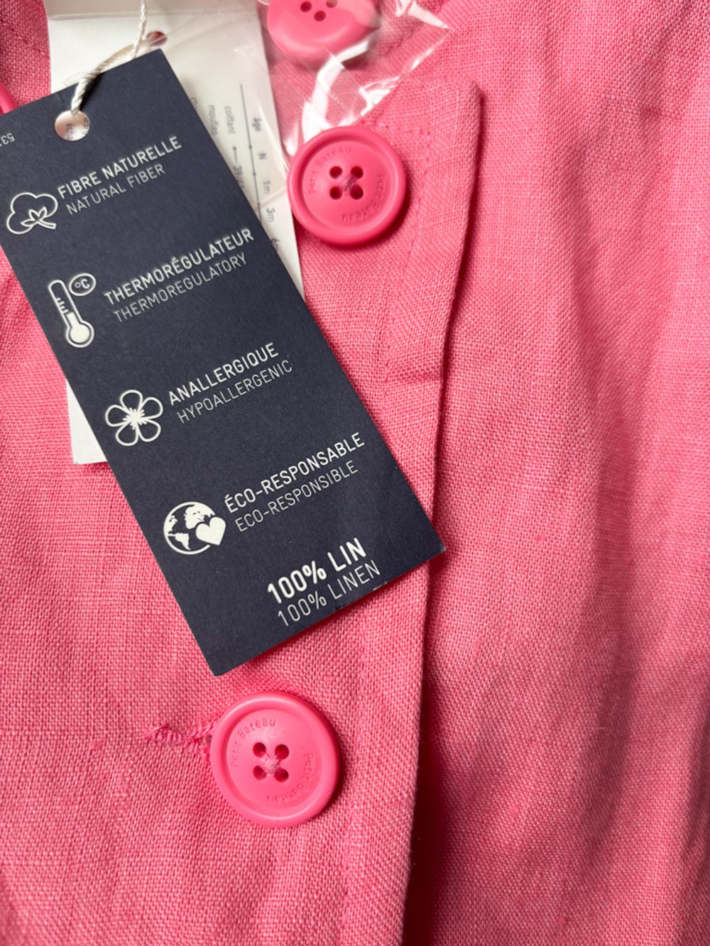 Новый льняной жакет Petit Bateau, 128