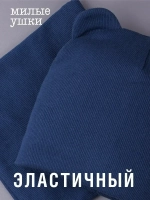 Шапка с ушками для малышей и снуд на осень