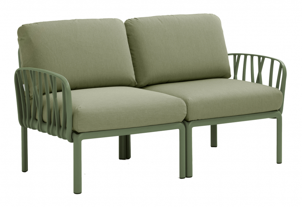 Диван пластиковый с подушками Komodo 2, агава, джунгли