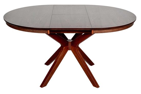 Комплект Стол VERONA 1100 CV с круглой столешницей + 4 стула СИТИ-ВР (вращающийся) с мягкой спинкой / Американский орех