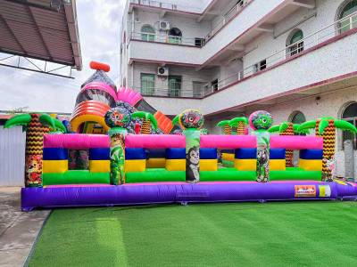 Коммерческий надувной батут «В гостях у зебры», 8*8*6 м