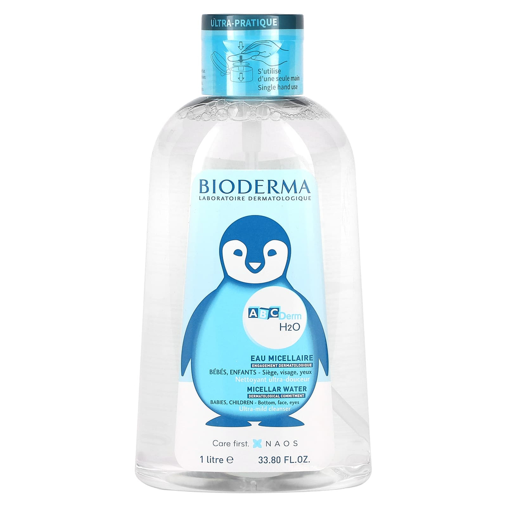Bioderma, ABCDerm H20 мицеллярная вода, 33,80 жидк. унц.