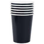 Стаканы бумажные в черном цвете, 250 мл, 6 шт